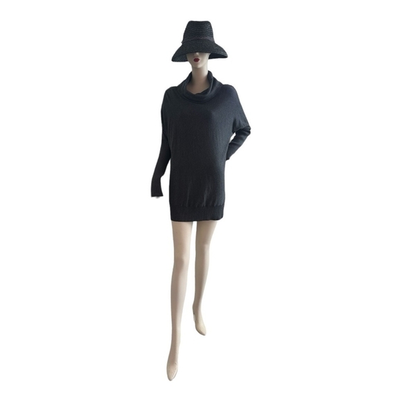 Women’s Dress MICHAEL KORS Turtle Neck Sweater Dress Grey Shoulder Zip Dress - Picture 3 of 10
